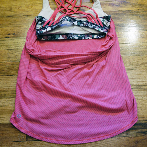 lululemon athletica Tops - Wild Tank Heathered Bon Bon/So Fly Butterfly Angel